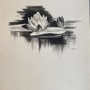 „Das Waldbuch Seite 100“ Tusche von Johannes  Breitmeier Tiermaler selten