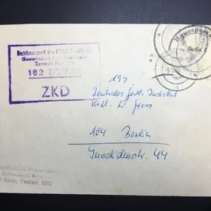 ZKD gelaufener Bedarfsbrief beschädigt mit seltenem Stempel