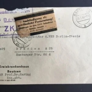 DDR - ZKD schöner Brief „Auslieferung als gewöhnliche Postsendung“ #7