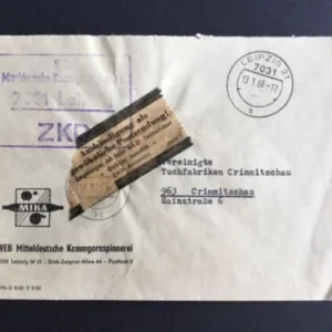 DDR - ZKD schöner Brief „Auslieferung als gewöhnliche Postsendung“ #8