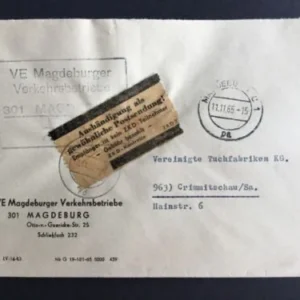 DDR - ZKD schöner Brief „Auslieferung als gewöhnliche Postsendung“ #9