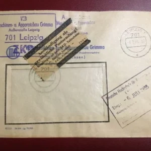 DDR - ZKD schöner Brief „Auslieferung als gewöhnliche Postsendung“ #26