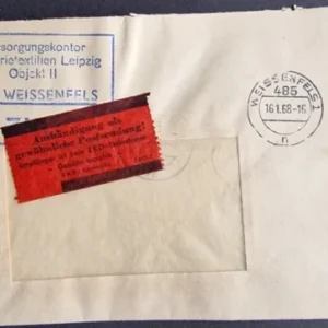 DDR - ZKD schöner Brief „Auslieferung als gewöhnliche Postsendung“ #29