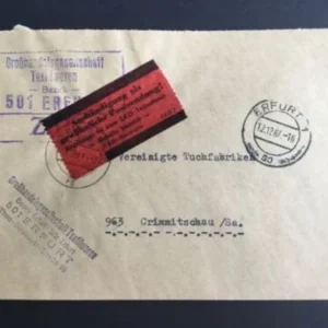 DDR - ZKD schöner Brief „Auslieferung als gewöhnliche Postsendung“ #32