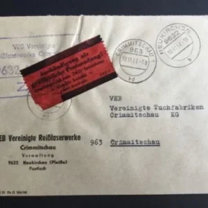 DDR - ZKD schöner Brief „Auslieferung als gewöhnliche Postsendung“ #34