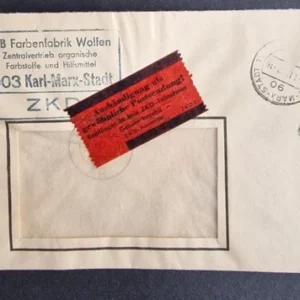 DDR - ZKD schöner Brief „Auslieferung als gewöhnliche Postsendung“ #36