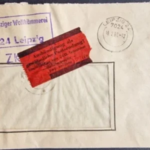 DDR - ZKD schöner Brief „Auslieferung als gewöhnliche Postsendung“ #47