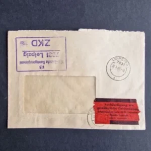 DDR - ZKD schöner Brief „Auslieferung als gewöhnliche Postsendung“ #65