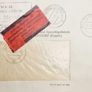 DDR - ZKD schöner Brief „Auslieferung als gewöhnliche Postsendung“ #73