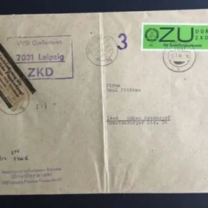 DDR ZKD E 2 auf Brief „Aushändigung als normale Postsendung“ selten Kombi