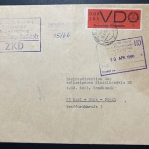 DDR ZKD VD 3 auf Brief aus Annaberg Buchholz