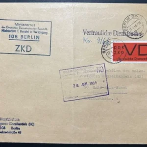 DDR ZKD VD 3 auf Brief aus Berlin