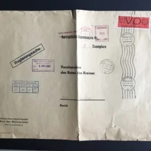 DDR ZKD VD 3 auf GroßBrief plus Freistempler seltene Kombination