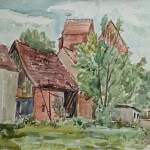 Großes Aquarell „Feyenstein 97“ Heinz Brennigk 1925-2016 DDR Maler