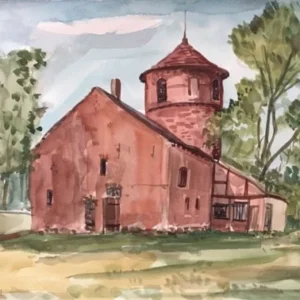 Großes Aquarell „Auf Usedom“ Heinz Brennigk 1925-2016 DDR Maler