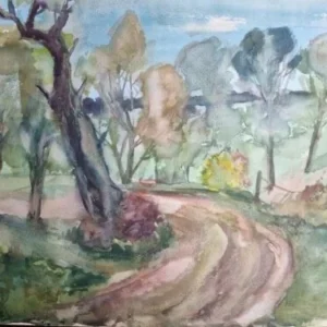 Großes Aquarell „Auf Hiddensee“ Heinz Brennigk 1925-2016 DDR Maler