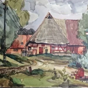 Großes Aquarell „Witz in 78“ Heinz Brennigk 1925-2016 DDR Maler