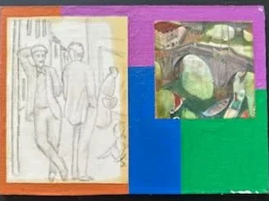 Collage des Berliner Kunstmaler Bruno Dunst (1940-2023)
