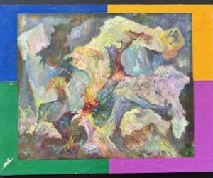 Collage des Berliner Kunstmaler Bruno Dunst (1940-2023)