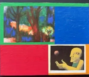 Collage des Berliner Kunstmaler Bruno Dunst (1940-2023)