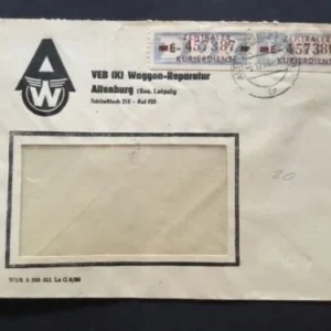 ZKD 1958 Mi.-Nr. 20 E Mef auf Bedarfsbrief