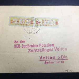 ZKD Mi.-Nr. 19 II B auf gelaufenen Bedarfsbrief