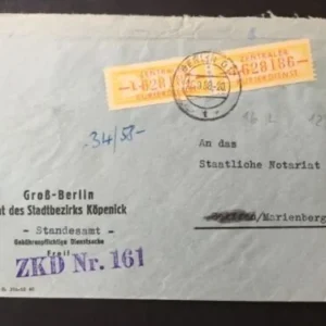 ZKD Mi.-Nr. 16 L auf Bedarfsbrief im Paar
