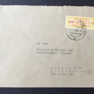 ZKD Mi.-Nr. 17 K auf Bedarfsbrief