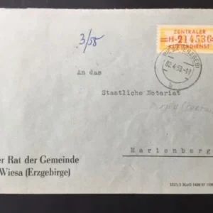 ZKD Mi.-Nr. 17 H auf Bedarfsbrief