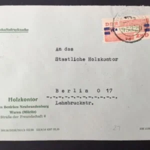 ZKD Mi.-Nr. 27 W auf Bedarfsbrief