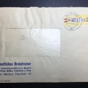 ZKD Mi.-Nr. 25 M auf gelaufenen Bedarfsbrief