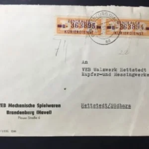 ZKD Mi.-Nr. 22 B auf Bedarfsbrief