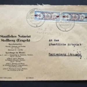 ZKD 1958 Mi.-Nr. 20 H Mef auf Bedarfsbrief