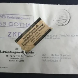DDR - ZKD schöner Brief „Auslieferung als gewöhnliche Postsendung“ #13