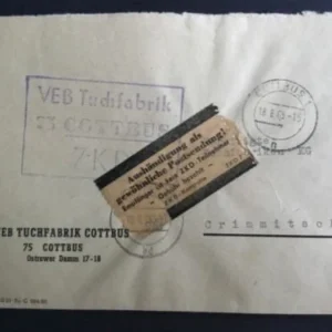 DDR - ZKD schöner Brief „Auslieferung als gewöhnliche Postsendung“ #15