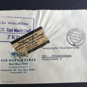 DDR - ZKD schöner Brief „Auslieferung als gewöhnliche Postsendung“ #19