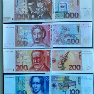 DM Geldscheine, Deutschland 1990 TOP Reproduktion 100-1000