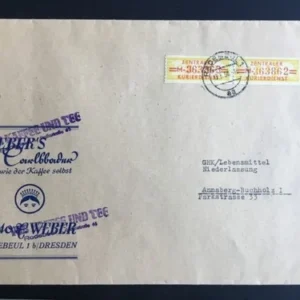 ZKD Mi.-Nr. 17 M auf großformatigen Bedarfsbrief